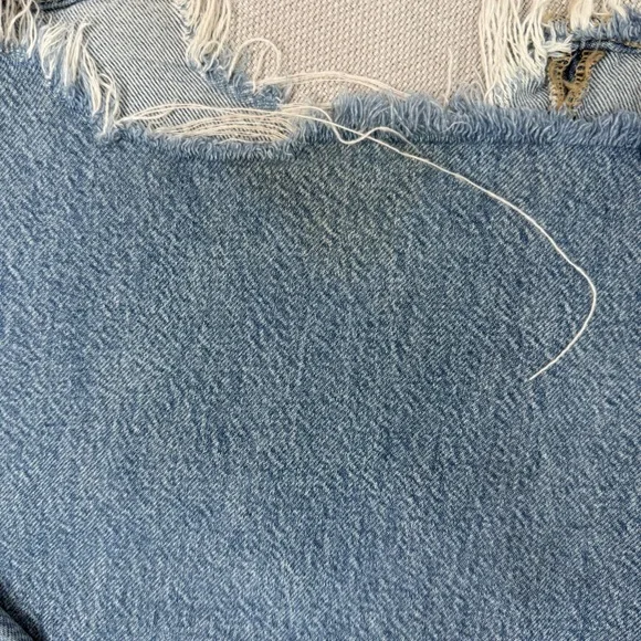 American Eagle Super High Rise Baggy Wide Leg Regular Medium Bright Indigo 6 - Picture 4 of 10